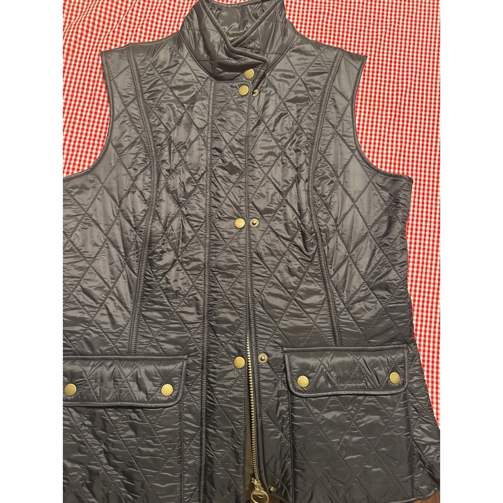 Barbour Quilted Vest Men‎ US 10 Dark Grey Excellent Fleece Lined Gilet Jacket 40